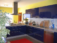 large kitchen in rental chalet